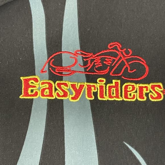 Vintage EasyRiders Shirt Mens Large Flame Button Motorcycle Biker Grunge Y2K - Picture 7 of 14
